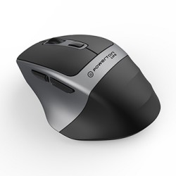 Powerton LIFE FLIXO Mysz bezprzewodowa, czarno-srebrna, 1600DPI