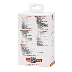 Powerton LIFE FLIXO Mysz bezprzewodowa, czarno-srebrna, 1600DPI