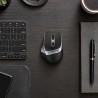 Powerton LIFE FLIXO Mysz bezprzewodowa, czarno-srebrna, 1600DPI