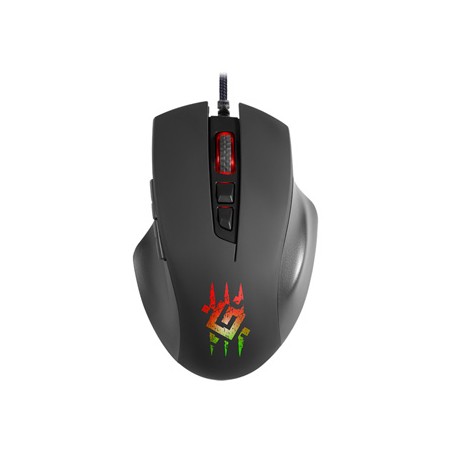 Defender Wolverine GM-700L RGB Mysz przewodowa, czarna, 12800DPI