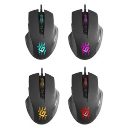 Defender Wolverine GM-700L RGB Mysz przewodowa, czarna, 12800DPI