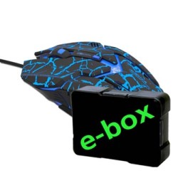 E-blue Auroza Gaming Mysz przewodowa, czarna, 4000DPI, e-box