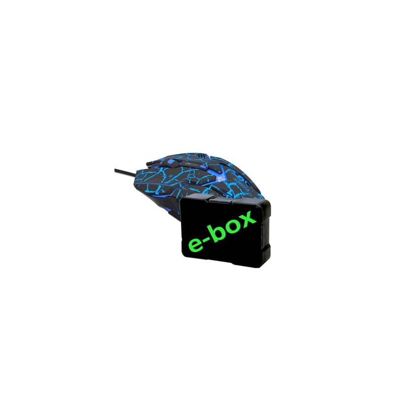 E-blue Auroza Gaming Mysz przewodowa, czarna, 4000DPI, e-box
