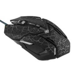 E-blue Auroza Gaming Mysz przewodowa USB, czarna, 4000DPI, e-box