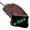 E-blue Mazer Pro Mysz przewodowa, czarno-czerwona, 2500DPI, e-box
