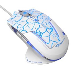 E-blue Mazer Pro Mysz przewodowa, biało-niebieska, 2500DPI, e-box