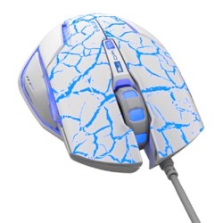 E-blue Mazer Pro Mysz przewodowa, biało-niebieska, 2500DPI, e-box