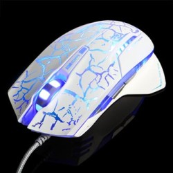 E-blue Mazer Pro Mysz przewodowa, biało-niebieska, 2500DPI, e-box
