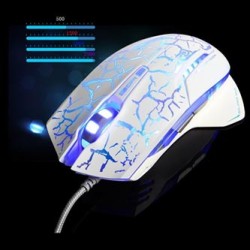 E-blue Mazer Pro Mysz przewodowa, biało-niebieska, 2500DPI, e-box
