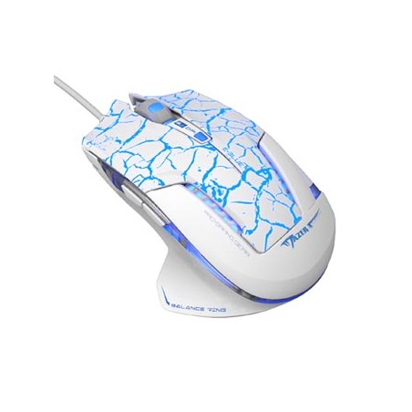E-blue Mazer Pro Mysz przewodowa, biało-niebieska, 2500DPI