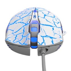 E-blue Mazer Pro Mysz przewodowa, biało-niebieska, 2500DPI