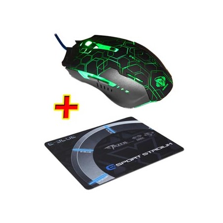 E-blue Auroza EMS636 Hexagon Mysz przewodowa, czarna, 2500DPI