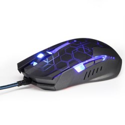 E-blue Auroza EMS636 Hexagon Mysz przewodowa, czarna, 2500DPI