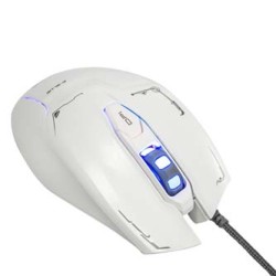 E-blue Mazer Mysz przewodowa, biała, 2500DPI