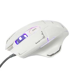 E-blue Mazer Mysz przewodowa, biała, 2500DPI