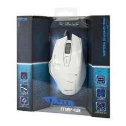 E-blue Mazer Mysz przewodowa, biała, 2500DPI