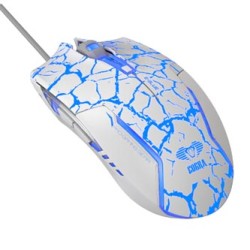 E-blue Cobra Mysz przewodowa, biało-niebieska, 2500DPI, e-box