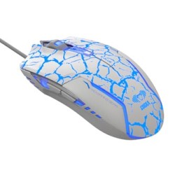 E-blue Cobra Mysz przewodowa, biało-niebieska, 2500DPI, e-box