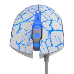 E-blue Cobra Mysz przewodowa, biało-niebieska, 2500DPI, e-box