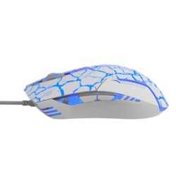 E-blue Cobra Mysz przewodowa, biało-niebieska, 2500DPI, e-box