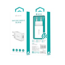 Devia ładowarka sieciowa Smart 1x USB 2A biała