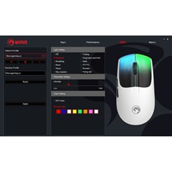 Marvo M727 Mysz przewodowa, biała, 12000DPI