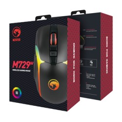 Marvo M729W PRO Mysz bezprzewodowa, czarna, 8000DPI