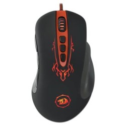Redragon Origin Mysz przewodowa USB, czarno-czerwona, 4000DPI