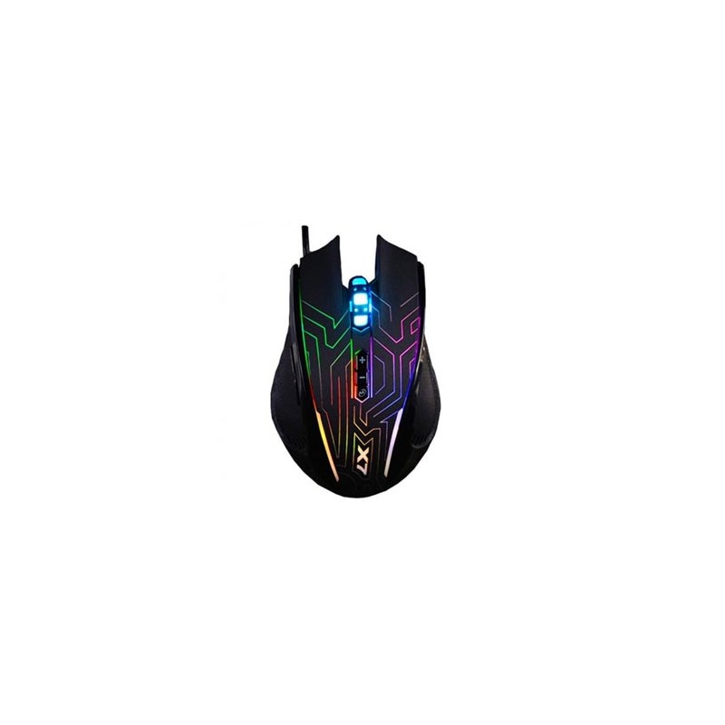 A4Tech X87 Oscar Neon Mysz przewodowa, czarna, 2400DPI