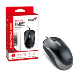 Genius DX-125S Mysz przewodowa, czarno-szara, 1200DPI