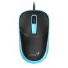 Genius DX-123 Mysz przewodowa, czarno-niebieski, 1200DPI