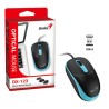 Genius DX-123 Mysz przewodowa, czarno-niebieski, 1200DPI