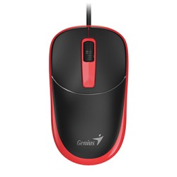 Genius DX-123 Mysz przewodowa, czarno-czerwona, 1200DPI