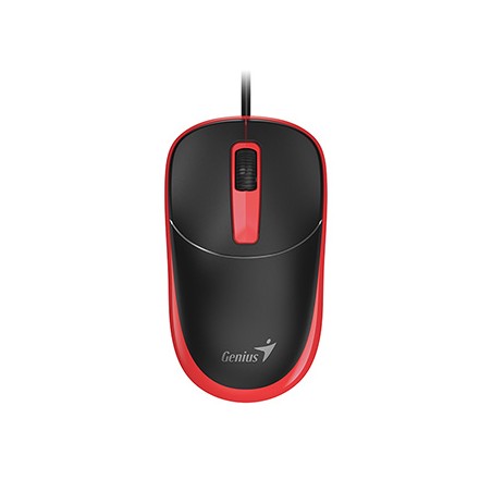 Genius DX-123 Mysz przewodowa, czarno-czerwona, 1200DPI