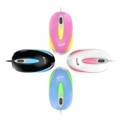Genius DX-Mini Mysz przewodowa, różowa, 1000DPI