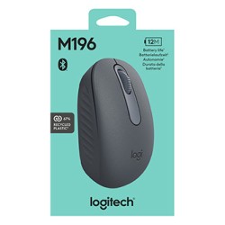 Logitech M196 Bluetooth Mysz bezprzewodowa, szara, 1000DPI