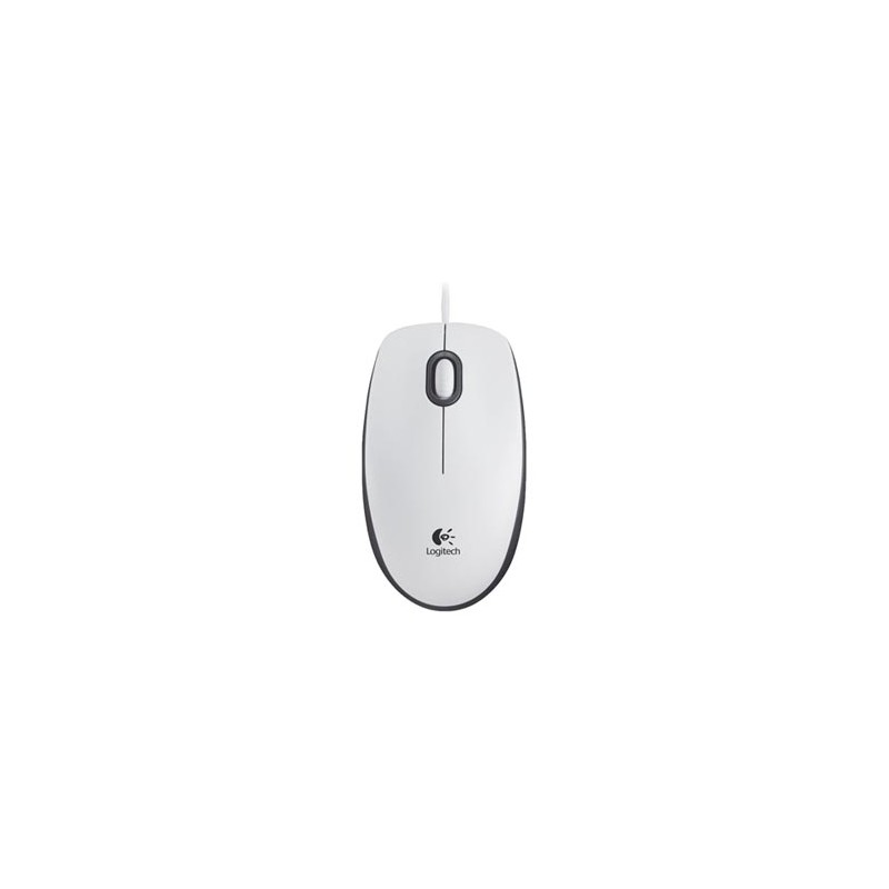 Logitech B100 Mysz przewodowa, biała, 800DPI
