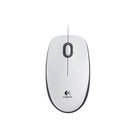 Logitech B100 Mysz przewodowa, biała, 800DPI