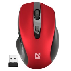 Defender PRIME MB-053 Mysz bezprzewodowa, czerwona, 1600DPI