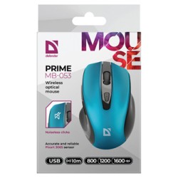 Defender PRIME MB-053 Mysz bezprzewodowa, turkusowa, 1600DPI