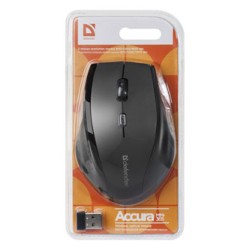 Defender Accura MM-365 Mysz bezprzewodowa, czarna, 1600DPI
