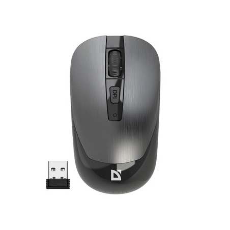 Defender WAVE MM-995 Mysz bezprzewodowa, srebrna, 1600DPI