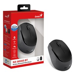 Genius NX-8000S BT Mysz bezprzewodowa, czarno-szara, 1200DPI