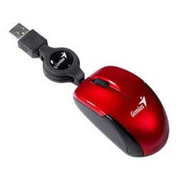Genius Micro Traveler V2 Mysz przewodowa, czerwona, 1200DPI
