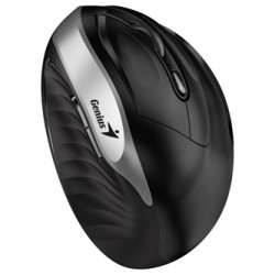 Genius Ergo 8250S Mysz bezprzewodowa, czarno-srebrna, 1600DPI