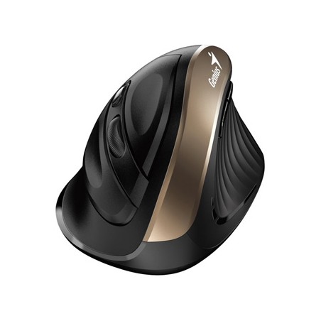 Genius Ergo 8250S Mysz bezprzewodowa, czarno-złota, 1600DPI