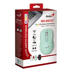 Genius NX-8025S Mysz bezprzewodowa, zielona, 1200DPI