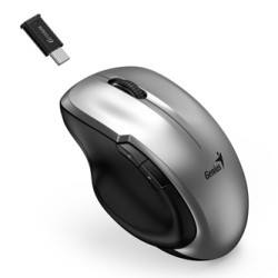Genius Ergo 8200S Mysz bezprzewodowa, srebrna, 1200DPI