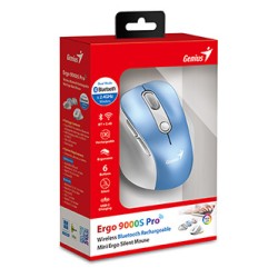 Genius Ergo 9000S Pro Mysz bezprzewodowa, biało-niebieska, 2400DPI