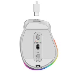 Genius Ergo 9000S Pro Mysz bezprzewodowa, różowa, 2400DPI